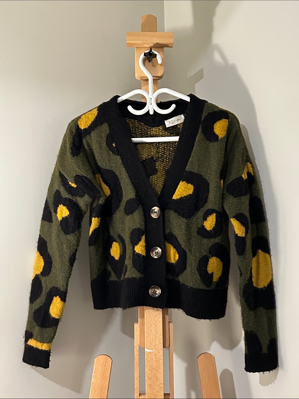 RD Style | Whimsical Jumbo Leopard Print Cardigan | Size S